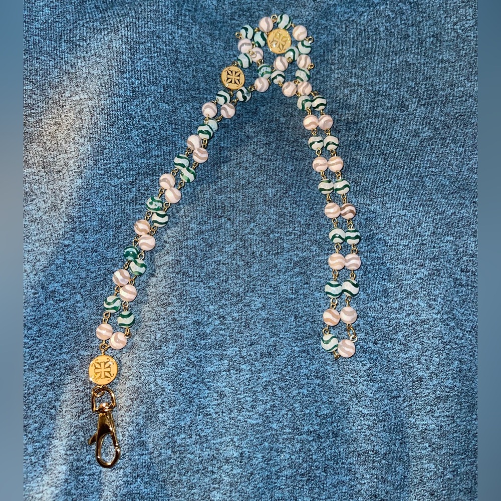 NWOT Rustic Cuff Pink and Green lanyard